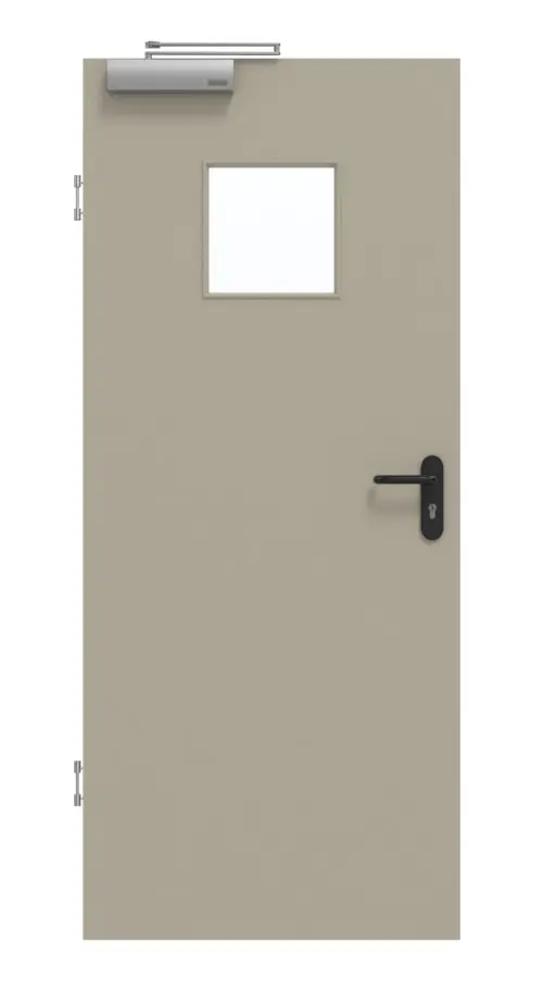 GARANT Drzwi dymoszczelne, matowe, szary jedwab 7044 G-TEC z przeszkleniem LA-7