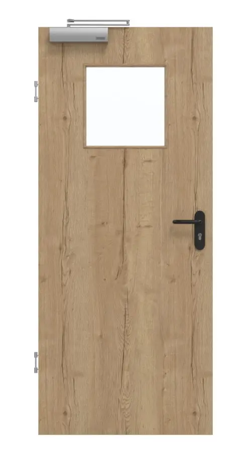 GARANT drzwi dymoszczelne Authentic dąb szczelinowy CePaL z przeszkleniem LA-9