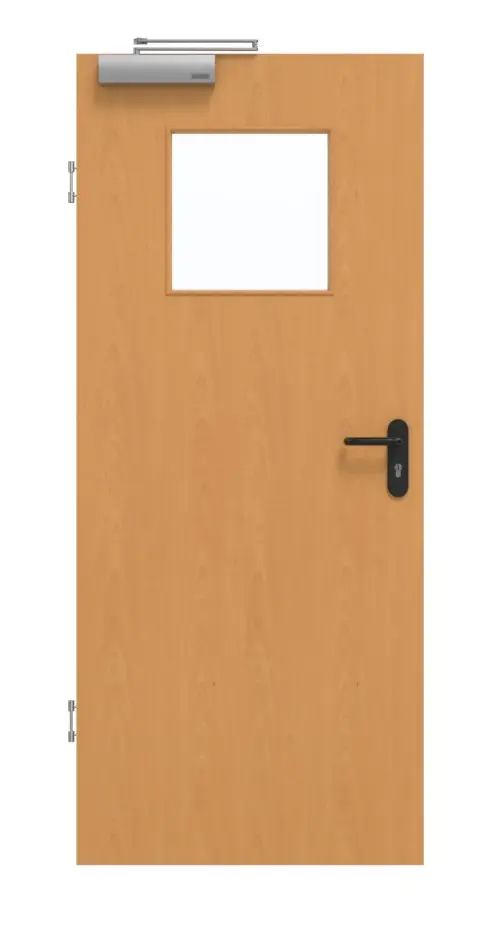 GARANT Drzwi przeciwpożarowe buk ekskluzywny CePaL z przeszkleniem LA-9