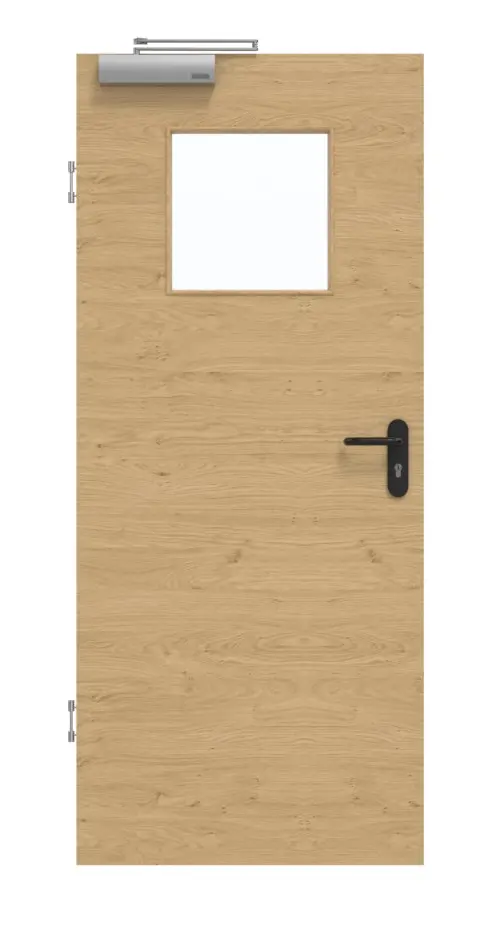 GARANT Drzwi dymoszczelne, authentic dąb sękaty, układ poprzeczny, CePaL, z przeszkleniem LA-9
