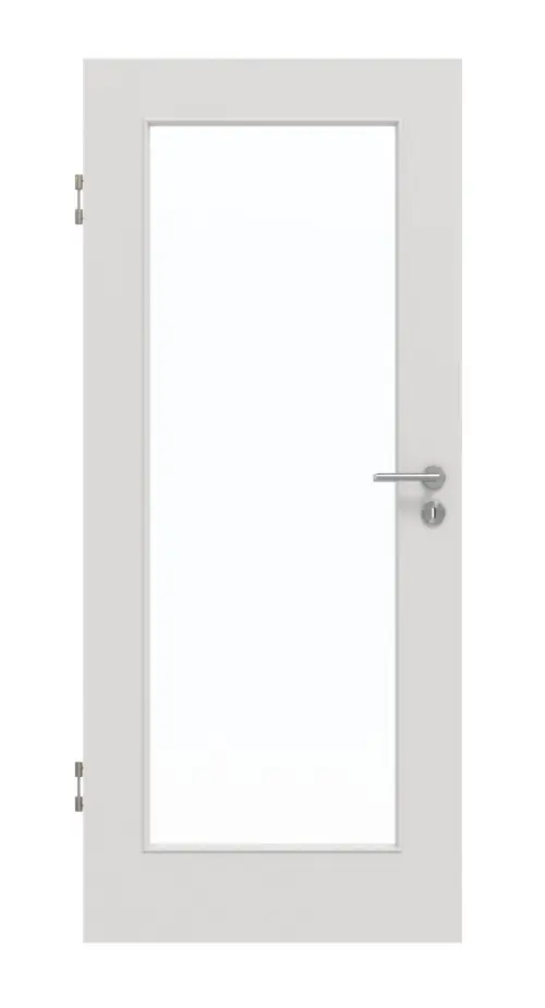 Drzwi dźwiękoizolacyjne GARANT 0160-60 Silver Grey CePaL z przeszkleniem LA-2