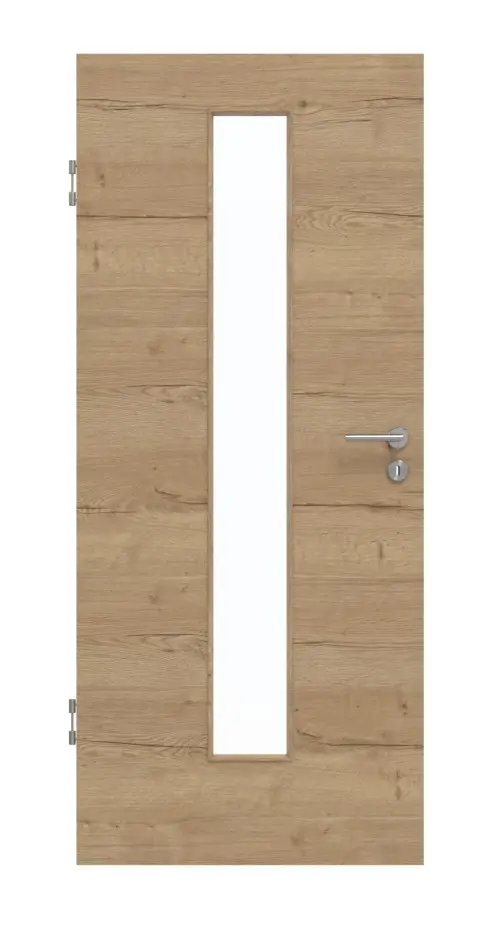 GARANT Drzwi dźwiękoszczelne układ poprzeczny Authentic dąb szczelinowy CePaL z przeszkleniem LA-4 centralnie