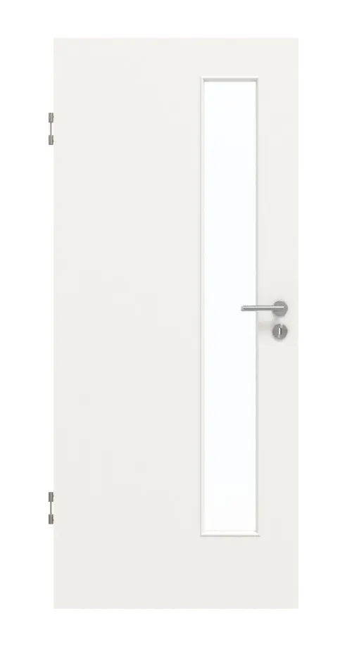 GARANT Drzwi dźwiękoszczelne białe lakierowane 9016 z przeszkleniem LA-4 po stronie zamka