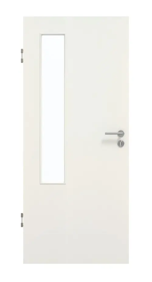 Drzwi dźwiękoszczelne GARANT biel ze strukturą Premium CePaL z przeszkleniem LA-5 od strony zawiasów