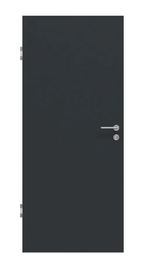 Widok frontowy drzwi dźwiękoszczelne GARANT U12000SD wulkaniczna czerń GHK08