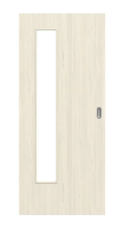 Widok frontowy - modrzew lazurowany LA 24 po stronie zawiasów Basic Durat drzwi przesuwne - Huga
