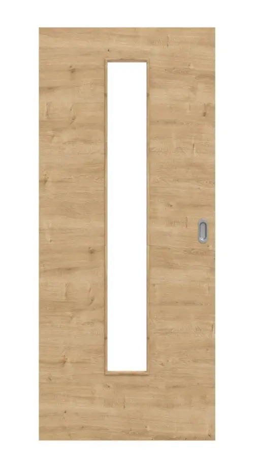 Widok frontowy dąb sękaty wzdłuż LA 24 Basic Durat drzwi przesuwne - Huga