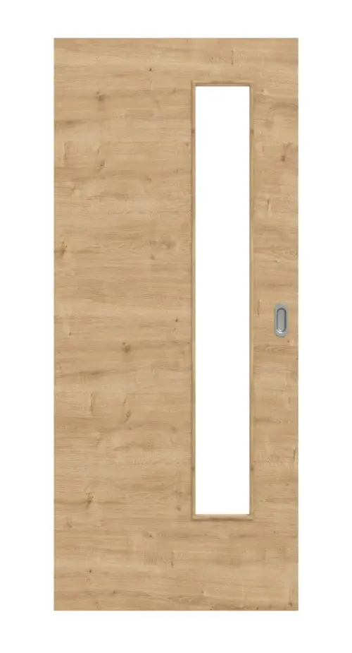 Widok frontowy dębu sękatego wzdłuż LA 24 od strony zamka Basic Durat drzwi przesuwne - Huga