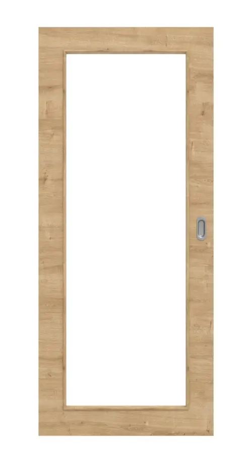 Widok frontowy dębu sękatego wzdłuż LA 27 Basic Durat drzwi przesuwne - Huga