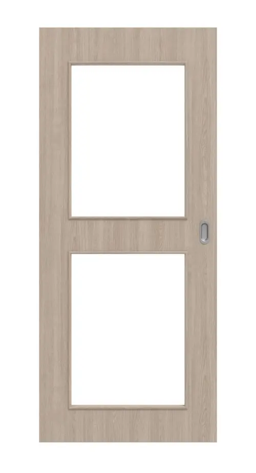 Widok frontowy dąb szary LA 12 Basic Durat drzwi przesuwne - Huga