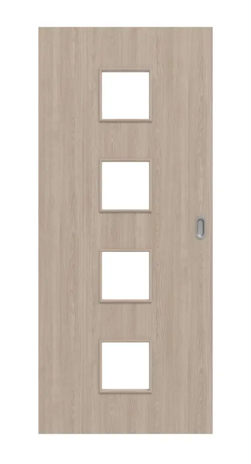 Widok frontowy dąb szary LA 14 Basic Durat drzwi przesuwne - Huga