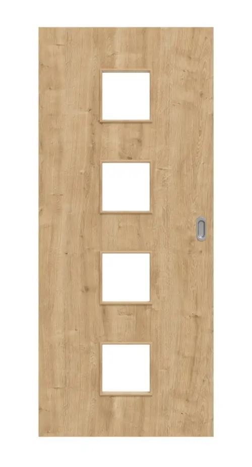Widok frontowy dąb sękaty LA 14 Basic Durat drzwi przesuwne - Huga