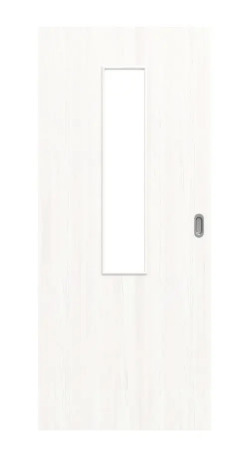 Widok frontowy biel pino 4 LA na środku Basic Durat drzwi przesuwne - Huga