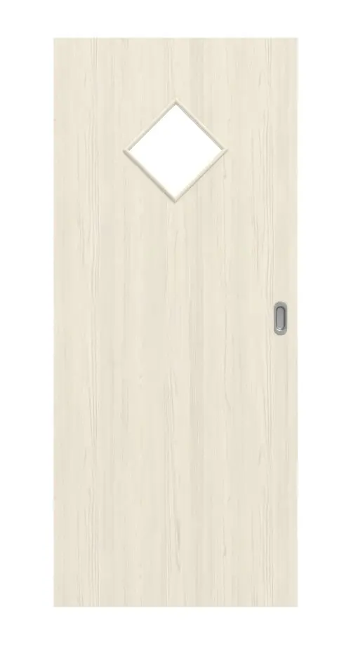 Widok frontowy - modrzew lazurowany LA 6 karo Basic Durat drzwi przesuwne - Huga