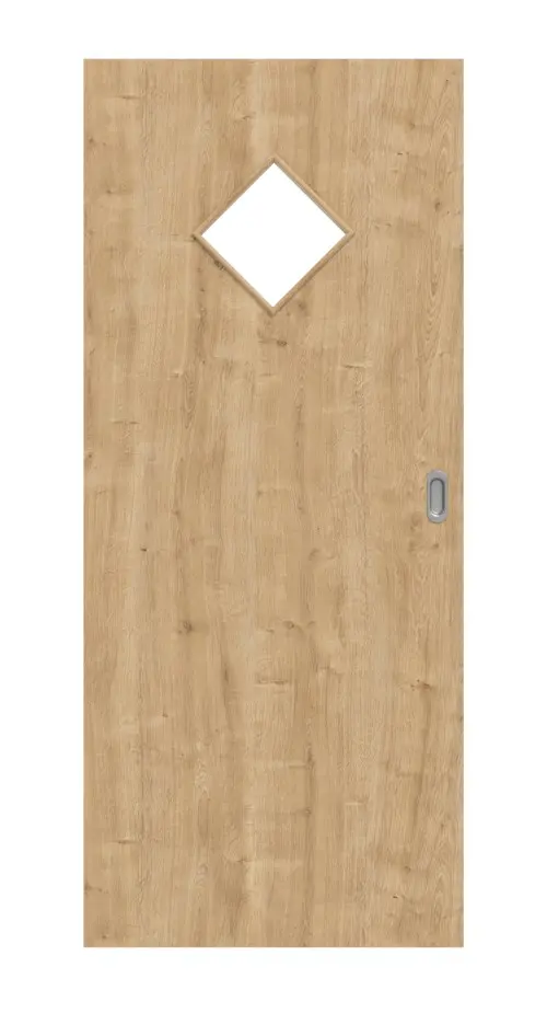 Widok frontowy modelu dąb sękaty LA 6 rombów Basic Durat drzwi przesuwne - Huga