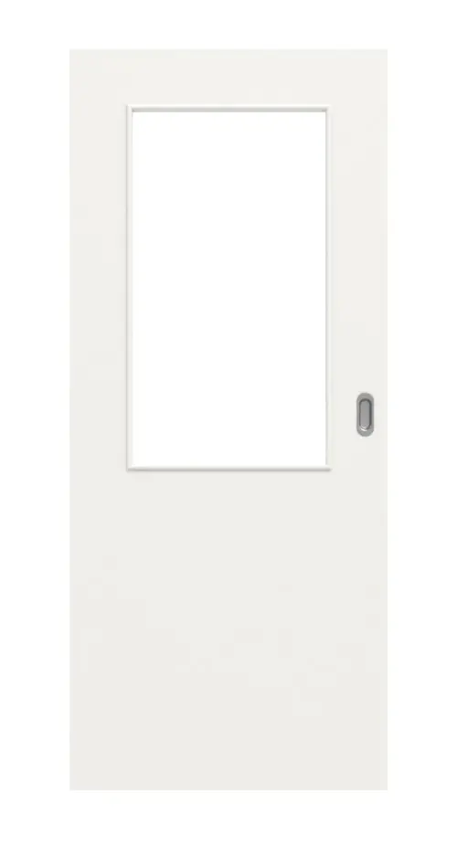 Widok frontowy biały RAL 9016 LA 7 Basic Durat drzwi przesuwne - Huga