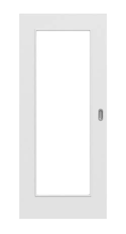 Widok frontowy - biel baliowa LA 8 Basic Durat drzwi przesuwne - Huga