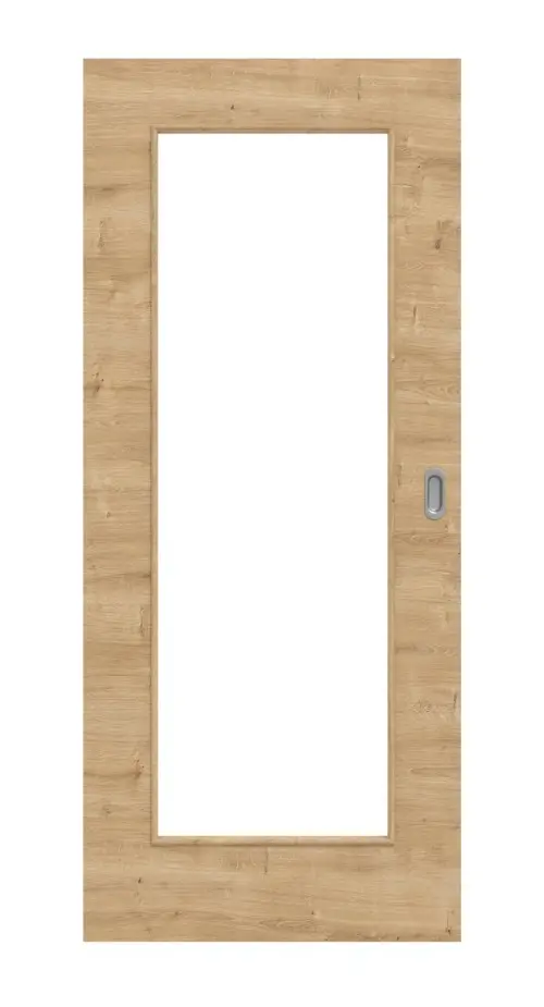 Widok frontowy dębu sękatego wzdłuż LA 8 Basic Durat drzwi przesuwne - Huga