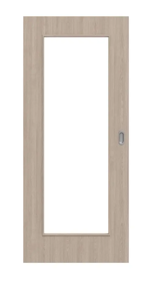 Widok frontowy drzwi przesuwnych dąb szary LA 8 Basic Durat - Huga