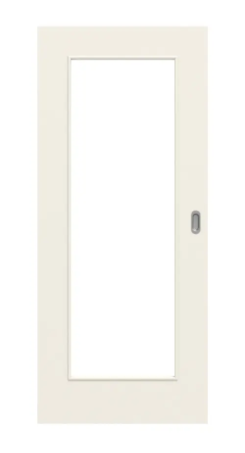 Widok frontowy biały podobny do RAL 9010 LA 8 Basic drzwi przesuwne lakierowane - Huga
