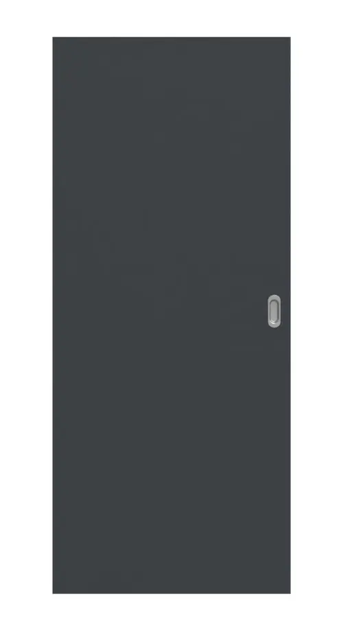 Widok frontowy drzwi przesuwnych antracyt RAL 7016 lakier Basic - Huga