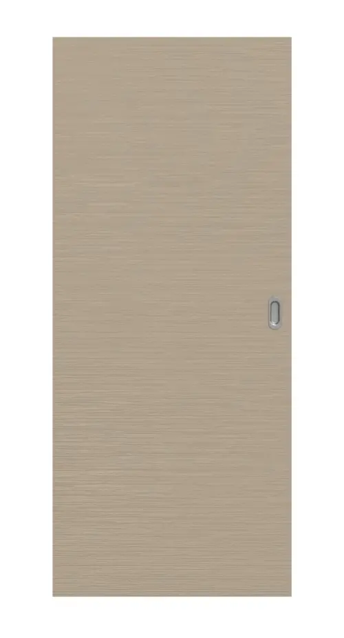 Widok frontowy drzwi przesuwnych strukturyzowanych taupe (kolor ciemnoszaro-brązowy) Basic - Huga