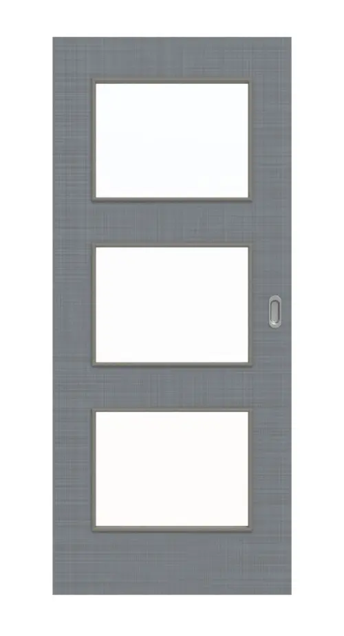 Widok frontowy drzwi przesuwne Cotton like Hygge szary LA 11 Basic - Huga
