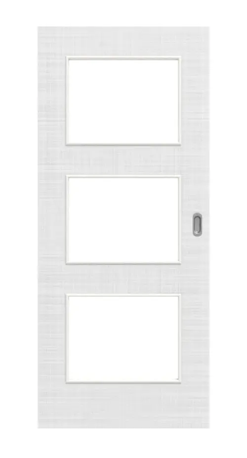 Widok frontowy drzwi przesuwnych biel bawełniana LA 11 Basic - Huga