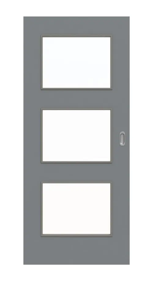 Widok frontowy drzwi przesuwnych ultramatowy Hygge szary LA 11 Basic - Huga