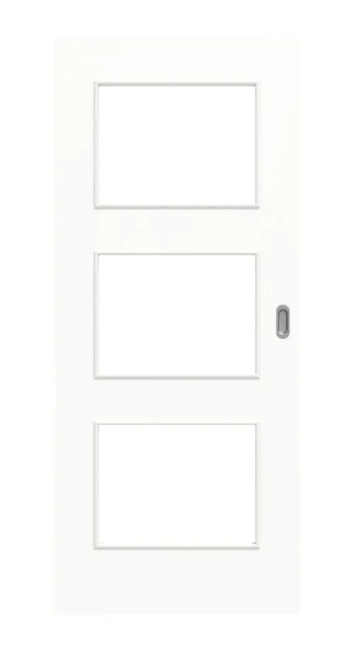 Widok frontowy drzwi przesuwne biel ultramatowa LA 11 Basic - Huga