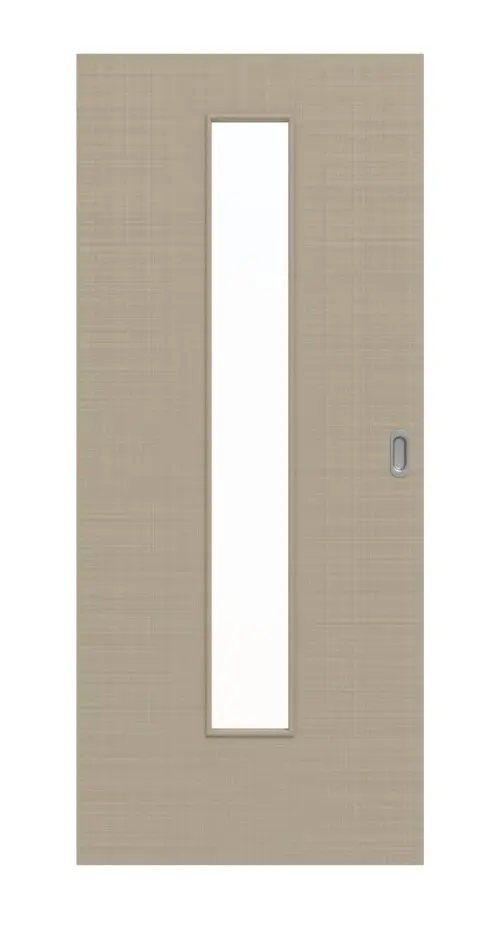 Widok frontowy drzwi przesuwnych Cotton like taupe (kolor ciemnoszaro-brązowy) LA 24 Basic - Huga
