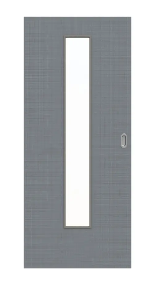 Widok frontowy drzwi przesuwnych Cotton like Hygge szary LA 24 na środku Basic - Huga