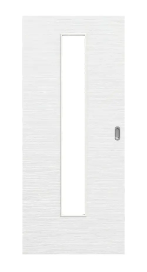 Widok frontowy - drzwi przesuwne biel strukturyzowana LA 24 Basic - Huga