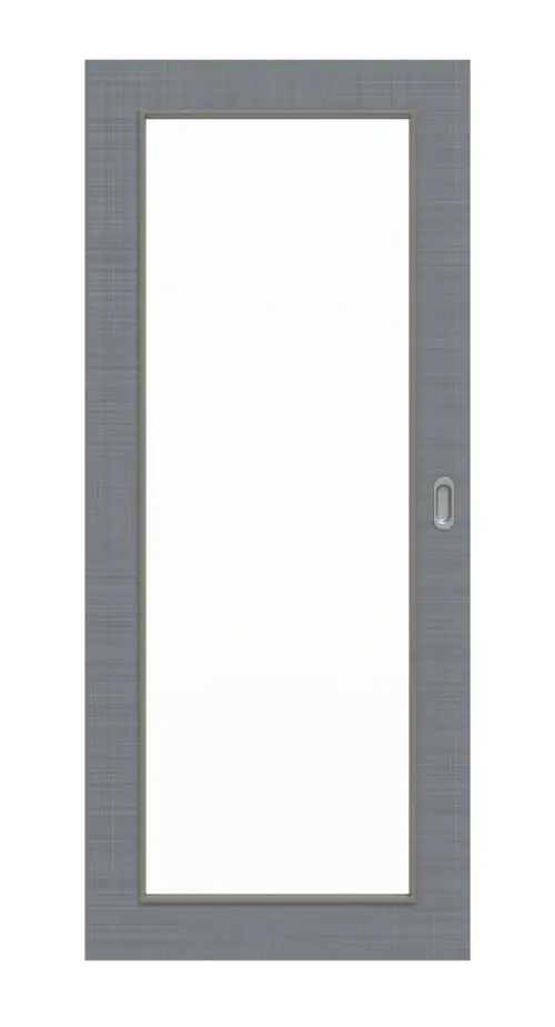 Widok frontowy drzwi przesuwnych Cotton like Hygge szary LA 27 Basic - Huga