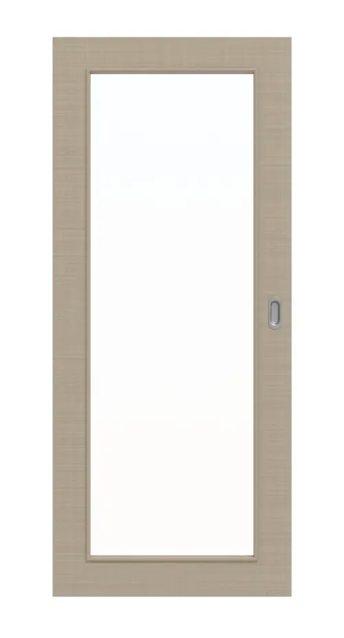 Widok frontowy – drzwi przesuwne Cotton like taupe (kolor ciemnoszaro-brązowy) LA 27 Basic - Huga
