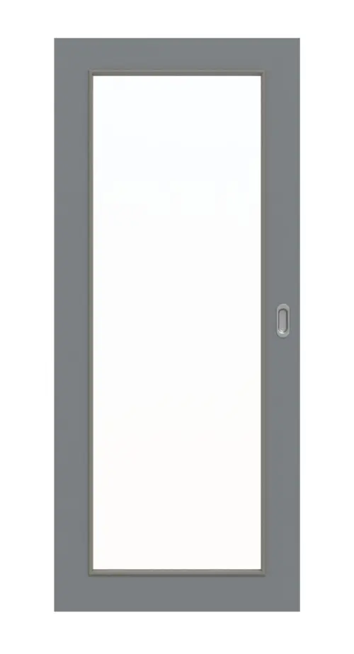 Widok frontowy drzwi przesuwnych ultramatowych Hygge szary LA 27 Basic - Huga