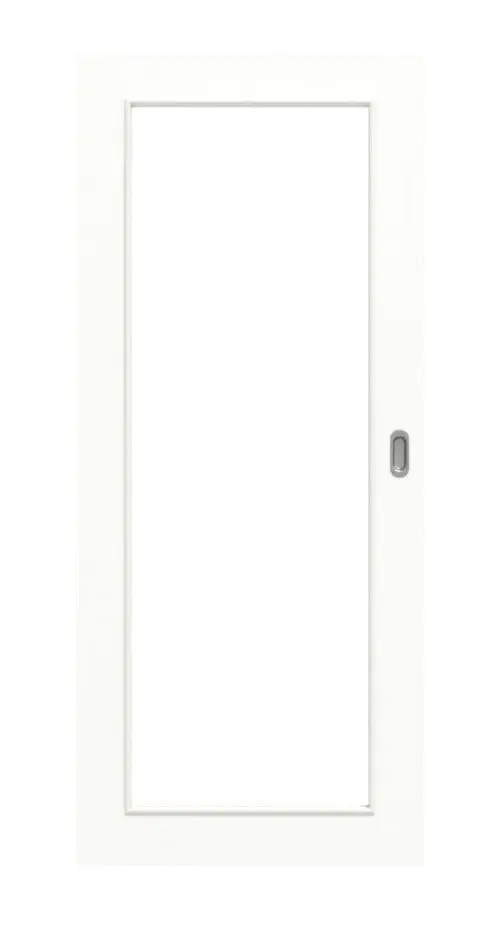 Widok frontowy drzwi przesuwnych biel ultramatowa LA 27 Basic - Huga