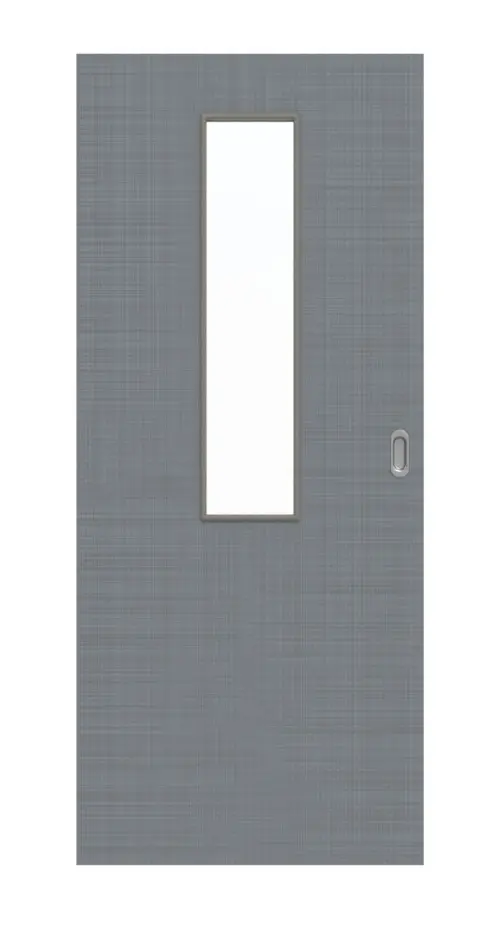 Widok frontowy drzwi przesuwne Cotton like Hygge szary 4 LA na środku Basic - Huga