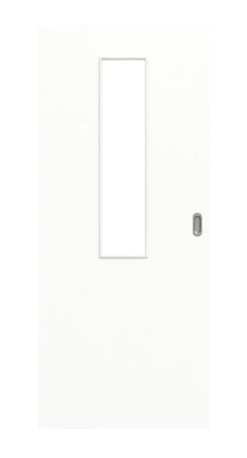 Widok frontowy - drzwi przesuwne biel ultramatowa LA 4 Basic - Huga