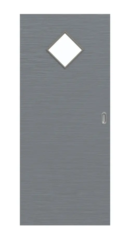 Widok frontowy drzwi przesuwne strukturyzowana Hygge szary LA 6 rombów Basic - Huga