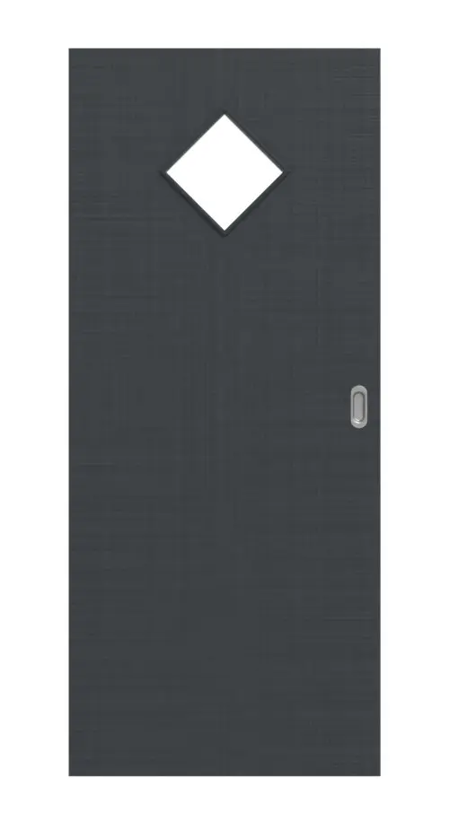 Widok frontowy drzwi przesuwnych Cotton like antracyt LA 6 Basic - Huga