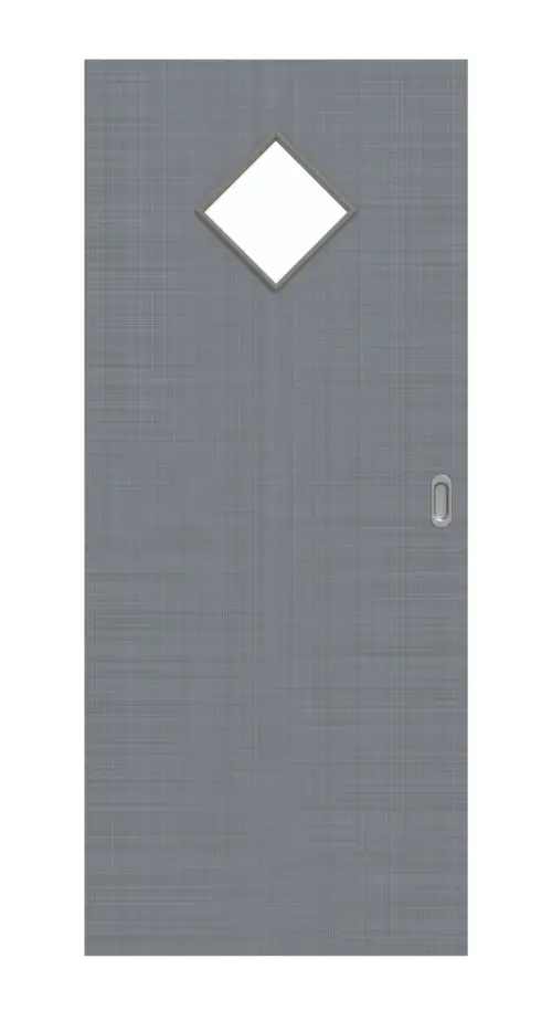 Widok frontowy drzwi przesuwnych Cotton like Hygge szary LA 6 rombów Basic - Huga