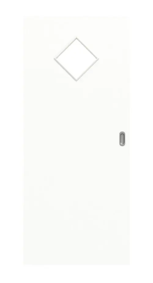 Widok frontowy drzwi przesuwnych biel ultramatowa LA 6 Basic - Huga