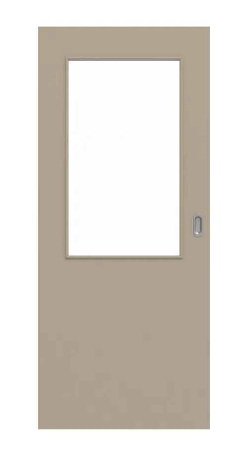 Widok frontowy - drzwi przesuwne ultramatowy taupe (kolor ciemnoszaro-brązowy) LA 7 Basic - Huga