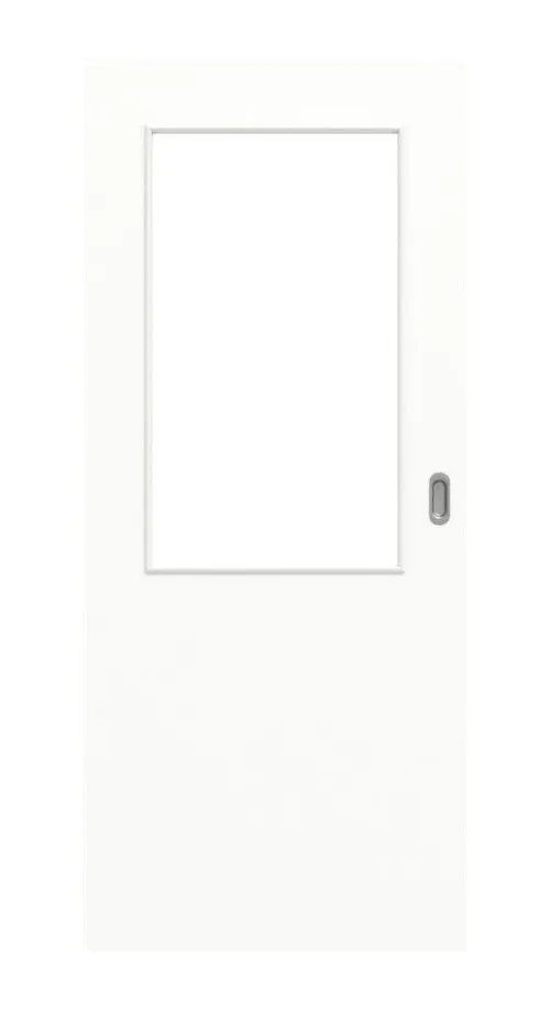 Widok frontowy: drzwi przesuwne biel ultramatowa LA 7 Basic - Huga