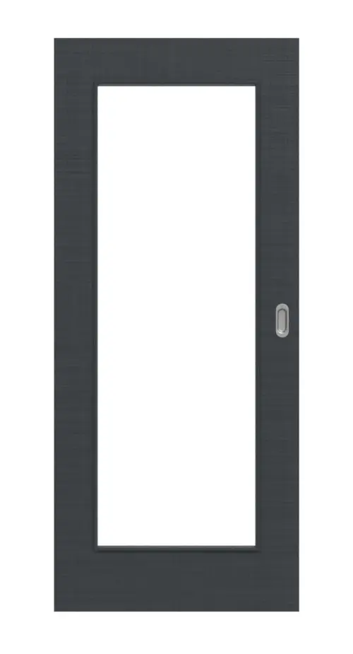 Widok frontowy drzwi przesuwnych Cotton like antracyt LA 8 Basic - Huga