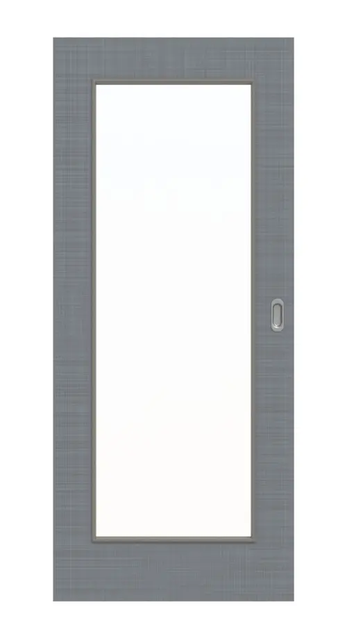 Widok frontowy drzwi przesuwnych Cotton like Hygge szary LA 8 Basic - Huga