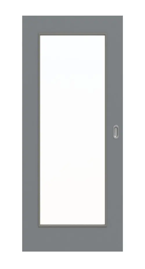 Widok frontowy drzwi przesuwnych ultramatowy Hygge szary LA 8 Basic - Huga
