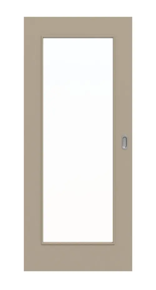 Widok frontowy: drzwi przesuwne ultramatowy taupe (kolor ciemnoszaro-brązowy) LA 8 Basic - Huga