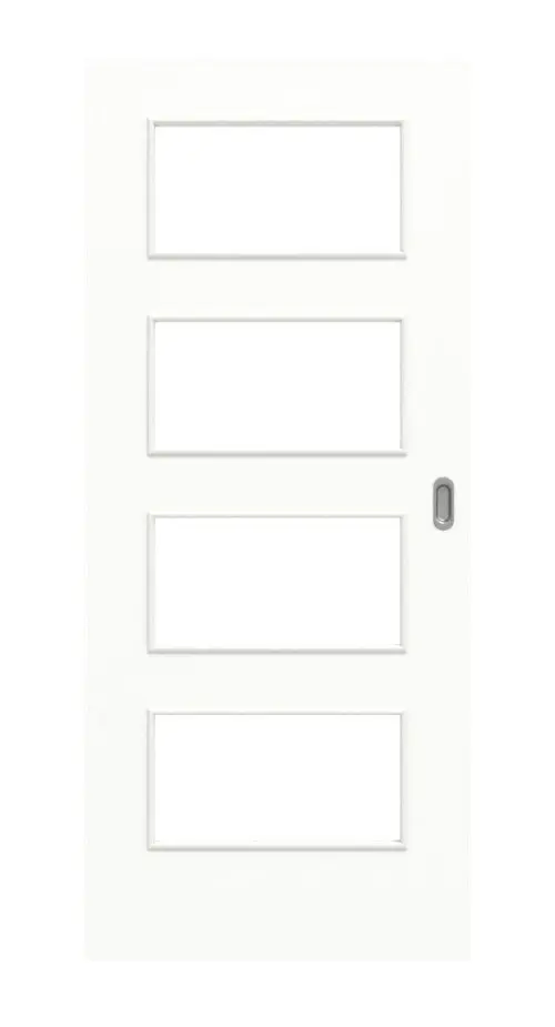Widok frontowy drzwi przesuwne biel ultramatowa LA 9 Basic - Huga